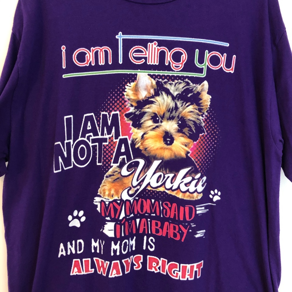 P&C Yorkie Tee Purple Size XL